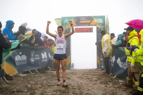 Evropsko prvenstvo v gorskih in trail tekih 2026, prvi dan - vzpon na Veliko Planino / Foto: Primož Pičulin