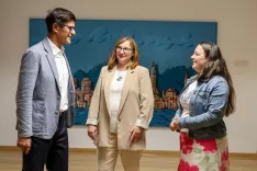izjava za medije novinarska varuhinja človekovih pravic dr. Simona Drenik Bavdek, Matjaž Rakovec župan, Manja Zorko podžupanja občina Kranj / Foto: Tina Dokl