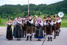 Zadnji dogodek Gorjanski dom pred ru&scaron;itvijo in gradnjo novega domaGorjanski dom, Zgornje Gorje, 4. junij 2026Godba Gorje / Foto: Nik Bertoncelj