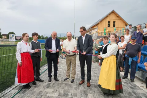 &Scaron;portni park Naklo odprtje na fotografiji Radenko Mijatović predsednik NZS, Ivan Meglič in Primož Pov&scaron;e / Foto: Tina Dokl