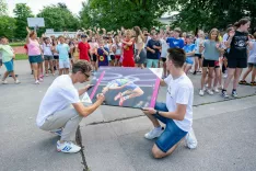 Obisk olimpijca Rožleta Prezelja na O&Scaron; Jakob Aljaž Kranj / Foto: Primož Pičulin
