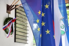 Spominska slovesnost Jezerski vrh 34 obletnica osamosvojitev Slovenije občina Jezersko simbolična / Foto: Tina Dokl