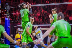 Slovenska odbojkarska reprezentanca je na domačem turnirju lige narodov odigrala zadnjo tekmo proti Italiji. / Foto: Daniel Novaković/STA