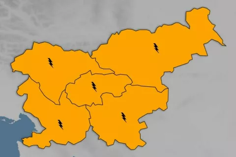 vreme, opozorilo, nevihte, 1. 7. 2026 / Foto: Vir: Arso
