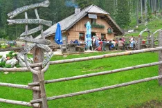 Na gori je moj dom, je pod fotografijo napisal Stane Jarc iz &scaron;kofjelo&scaron;kega dru&scaron;tva upokojencev, kjer tudi pod njegovim vodstvom prirejajo planinske izlete za dve skupini upokojencev, starej&scaron;i se v gore podajo ob ponedeljkih, mlaj&scaron;i ob četrtkih. Na fotografiji je plan&scaron;arija Dolga njiva, znana je po odlični hrani, tja se bodo starej&scaron;i upokojenci podali v ponedeljek, 7. septembra. Planinske izlete pripravljajo čez vse leto, za mlaj&scaron;e upokojenci jih bo letos kar 24, za starej&scaron;e &scaron;estnajst. / Foto:  