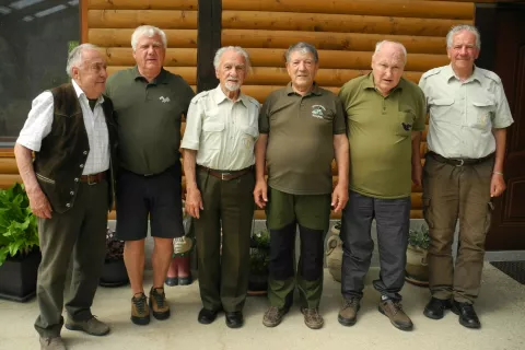 Od desne proti levi: Jo&scaron;ko Muri, Branko Galjot, Lado Dolenec, Vili Tomat, Peter Belehar in Franci Ekar / Foto: arhiv Francija Ekarja