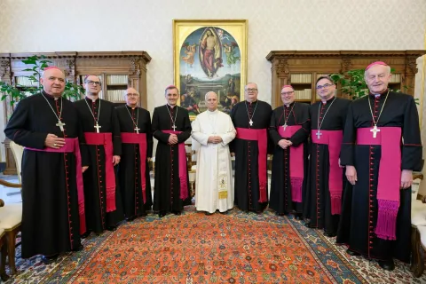 Slovenski &scaron;kofje so sredi januarja obiskali papeža Leona XIV. / Foto: Vatican Media