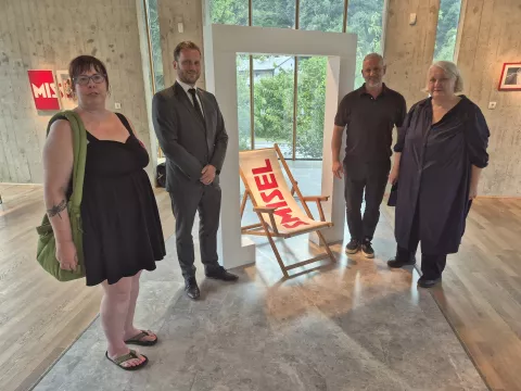 Petja Grafenauer, Gregor Ko&scaron;ir, Peter Miklič, Lela B. Njatin / Foto: Igor Kavčič