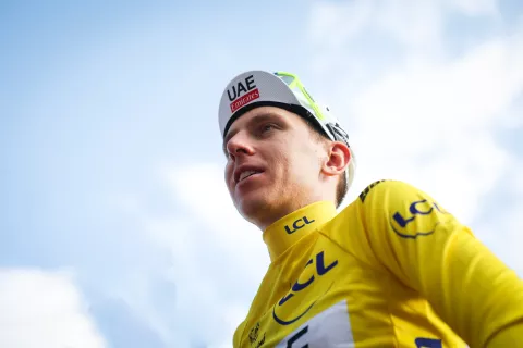 Francija, Nica.20. etapa Dirke po Franciji.Slovenski kolesarski zvezdnik Tadej Pogacar (UAE Team Emirates). / Foto: Anže Malovrh/STA
