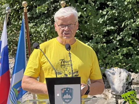 Odprtje nove kolesarske poti Bled-Bohinjska Bistrica.Zupan Obcine Bohinj Joze Sodja. / Foto: Kaja Skrbin&scaron;ek/STA