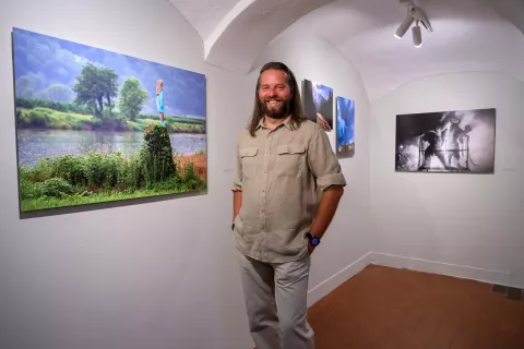 Razstava in podelitev Groharjeve &scaron;tipendije Andrej Tarfila, Groharjeva galerija &Scaron;kofja loka / Foto: Tina Dokl