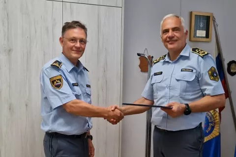 Uro&scaron; Čadež in Danijel Lorbek / Foto: PU Kranj