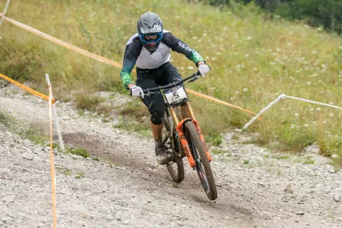 slovenski pokal v spustu državno prvenstvo in 20 chocolate downhill cup Kranjska gora na fotografiji Matej Osolin Golovec Trails / Foto: Tina Dokl
