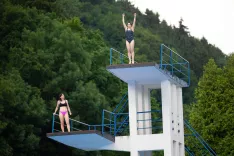 36. jeseni&scaron;ki akvatlon 2026Bazen Ukova Jesenice 8. julij 2026Skok s stolpa skok v vodo / Foto: Nik Bertoncelj