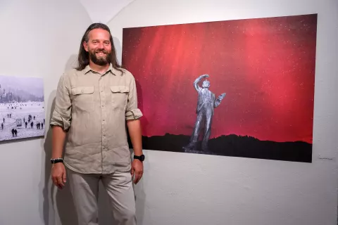 Razstava in podelitev Groharjeve &scaron;tipendije Andrej Tarfila, Groharjeva galerija &Scaron;kofja loka / Foto: Tina Dokl
