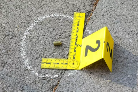 policijska akademija Tacen informativni dan forenzika umor uboj naboj metek streljanje pi&scaron;tola / Foto: Tina Dokl