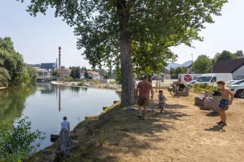 Ko&scaron;anje v Sori v Goričanah / Foto: Peter Ko&scaron;enina