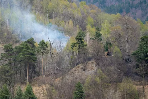Simbolična fotografija požara na prostemSlovenski Javornik Jesenice 9.4. in 10.4.2026 / Foto: Nik Bertoncelj