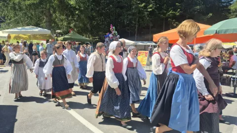 Nastopila je Otro&scaron;ka folklorna skupina Jezersko. / Foto: Klara Mrak
