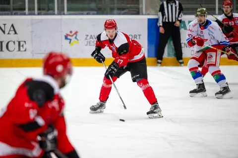 Hokejska tekma HDD Jesenice - HC GherdeinaJesenice 21.2.2026 / Foto: Nik Bertoncelj