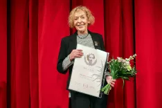55. Teden slovenske drame Pre&scaron;ernovo gledali&scaron;če Kranj na fotografiji Milena Zupančič igralka prejemnica nagrade Marija Vera za življenjsko delo / Foto: Tina Dokl