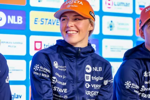 novinarska reprezentanca Biatlon Anamarija Lampič TSK Triglav Kranj / Foto: Tina Dokl
