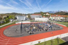 Odprtje &scaron;portno rekreacijskega parka med &scaron;olama O&Scaron; Frana Albrehta in O&Scaron; Toma Brejca. Kamnik, 9.4.2026 / Foto: Matic Zorman