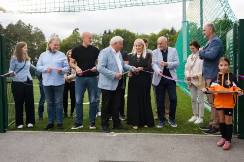 Otvoritev prenovljenega Nogometnega centra Velesovo / Foto: Primož Pičulin