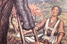 Jesensko obilje je ime slike Maksima Gasparija, objavljene v drugi knjigi Nika Kureta Praznično leto Slovencev. / Foto:   