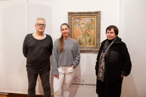 Razstava Oče in hči, Travica in Miha Maleš, Galerija Pogled, Marko Kumer, Sača Bučan, Breda Ilich Klančnik / Foto: Aleš Senožetnik