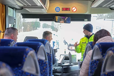 akcija policistov policija nadzor prometa tovorni promet Jeprca / Foto: Tina Dokl