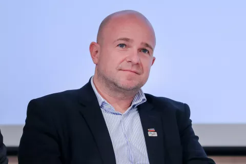 novinarska konferenca svetovno prvenstvo Planica 2023 dr Tit Potočnik direkto JZ TNP / Foto: Tina Dokl