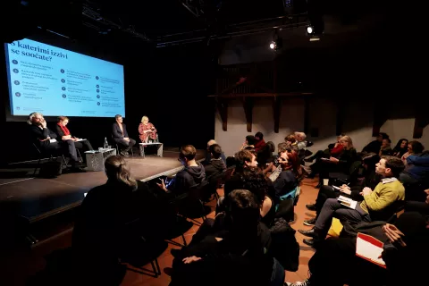 Zelo dober obisk na regionalnem posvetu Kultura za prihodnost kaže na veliko zanimanje za kulturo na Gorenjskem. / Foto: Daniel Novakovic/STA