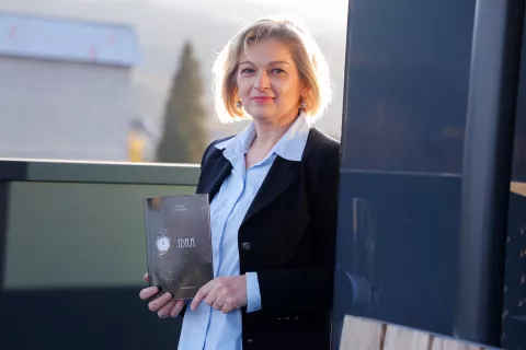 Natalija Šimunović avtorica knjiga Idra predstavitev knjižnica AT Linhart Radovljica / Foto: Tina Dokl