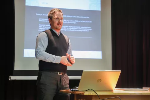 Ddr. Miha Markelj, veliki borec za ohranjanje sori&scaron;kega govora / Foto: Tina Dokl