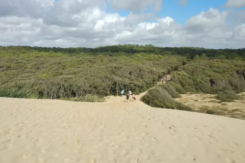 Po sipini navzdol pri svetilniku Coubre / Foto: Slavko Zupanc