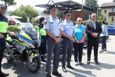obisk predsednica Nata&scaron;a Pirc Musar NPM policijska postaja Bled relacijska vožnja motor varnost udeležencev v cestnem prometu motoristi / Foto: Gorazd Kavčič