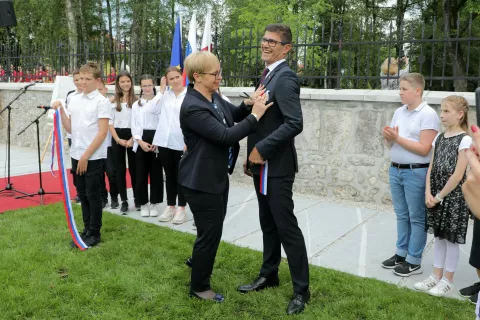 odprtje park slovenske himne Kranj Muzar Rakovec / Foto: Tina Dokl