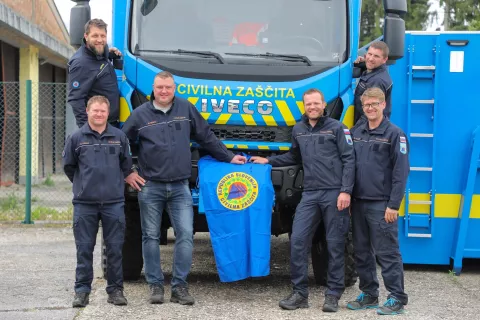 civilna zaščita KR udeleženci reševanja v poplavah v Italiji / Foto: Tina Dokl