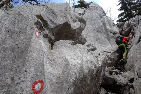 Zanimivi prehodi skozi apnenčaste skale. Pravi labirint. / Foto: Jelena Justin