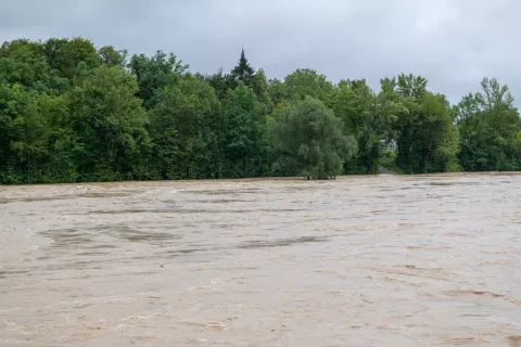 Poplave v Kranju / Foto: Primož Pičulin