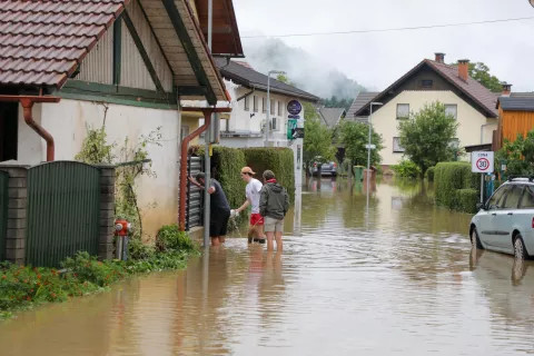 izredne razmere gorenjska 4.8.2023 Žabnica / Foto: Tina Dokl