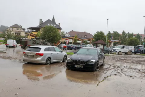 izredne razmere gorenjska poplave poplava 5.8.2023 Medvode / Foto: Tina Dokl