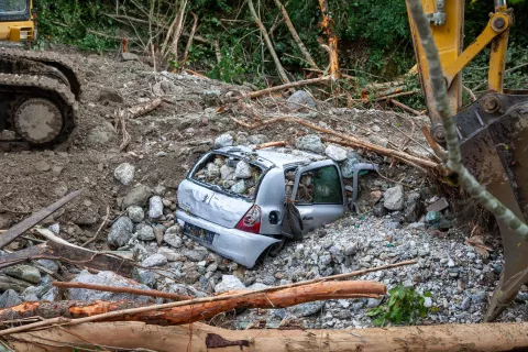 Posledice poplav na Krivčevem / Foto: Ale&scaron; Senožetnik