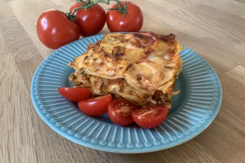 Mesna lazanja z domačo zelenjavo / Foto: Erika Jesenko