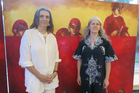 Ejti Štih in Ana Marija Kunstelj / Foto: Igor Kavčič