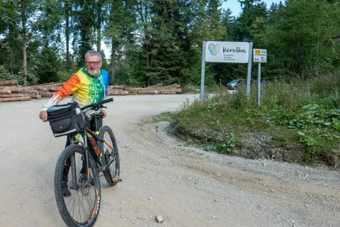 Milan Selan na najvišji točki današnje etape (1251 m n. m.) / Foto: Marina Vuk