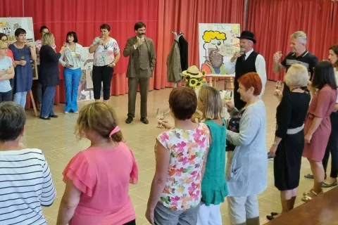 V Osnovni &scaron;oli Ivana Tavčarja Gorenja vas so se spomnili rojstnega dneva znamenitega rojaka Ivana Tavčarja. Dne 28. avgusta je namreč minilo 172 let od njegovega rojstva. / Foto: Mateja Rant