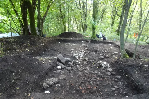 Ob zaključku izkopavanj / Foto: Arhiv Cpa