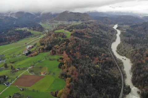 Besnica iz zraka / Foto: Kulturno Društvo Jožeta Paplerja Besnica